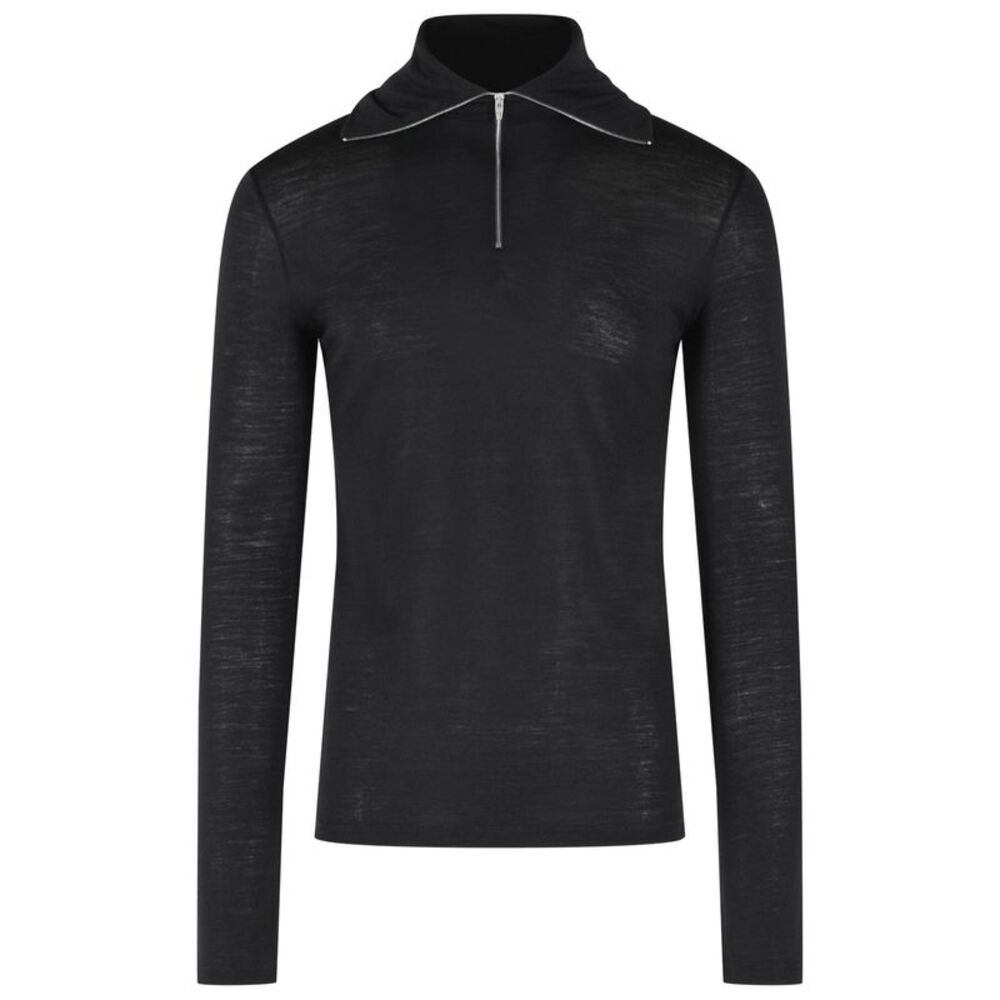 Jil Sander Black Virgin Wool Blend T-Shirt Men